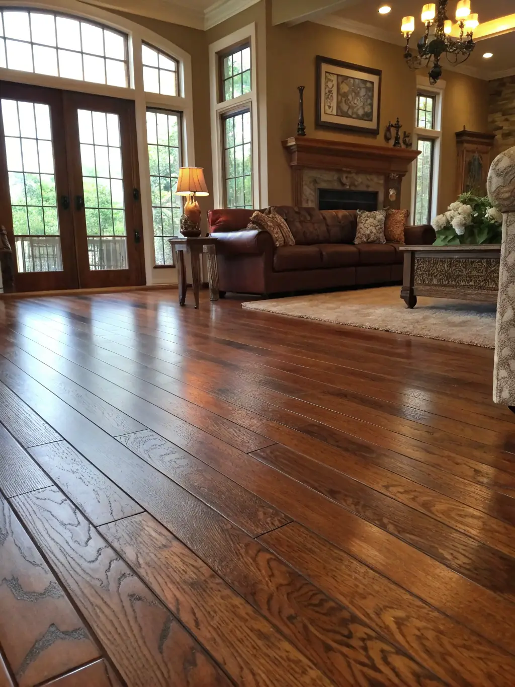 A newly installed, durable and stylish flooring in a Florida home, showcasing Floridian Renovations' flooring services.